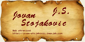 Jovan Stojaković vizit kartica